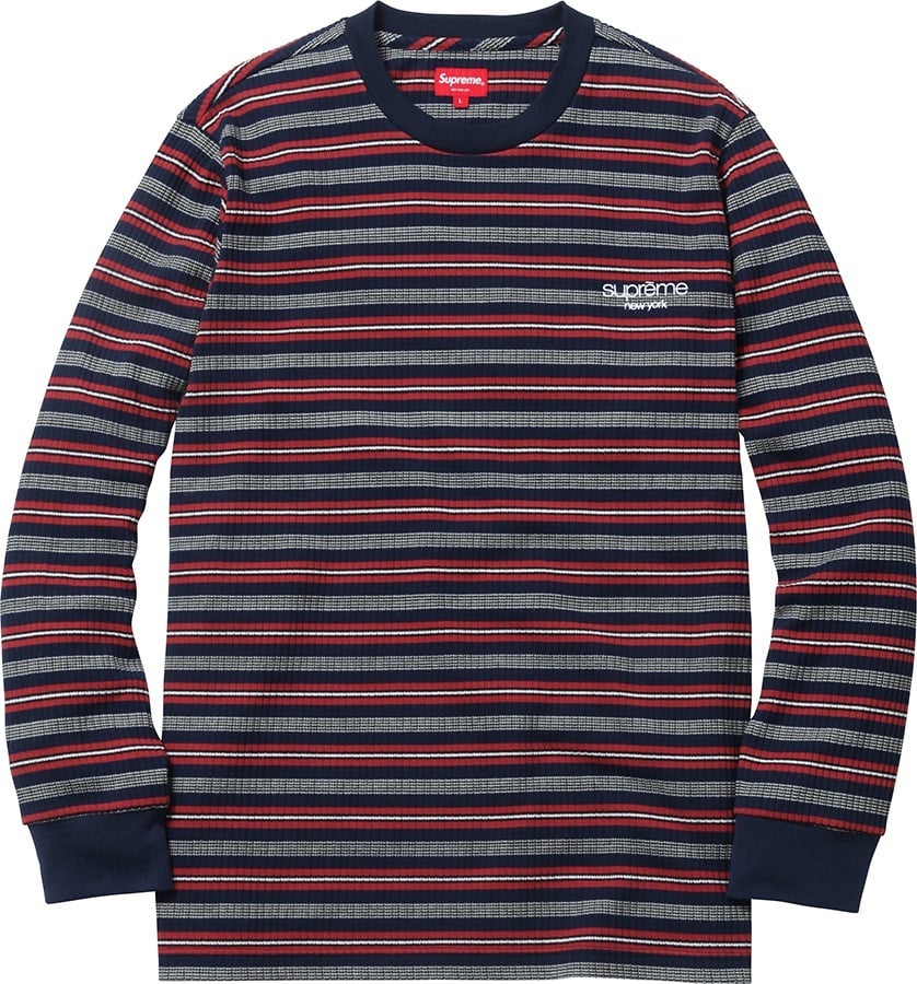Ribbed Knit Stripe L/S Top view 2